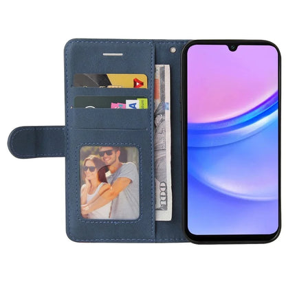 KT Leather Series-1 For Samsung Galaxy A16 5G Leather Case Color Splicing Phone Cover Wallet Stand
