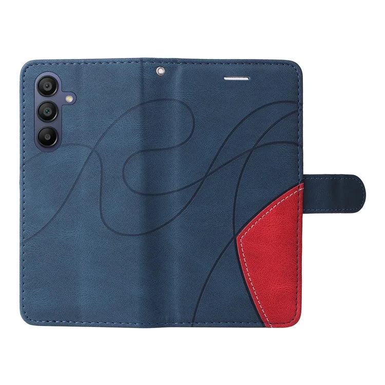 KT Leather Series-1 For Samsung Galaxy A16 5G Leather Case Color Splicing Phone Cover Wallet Stand