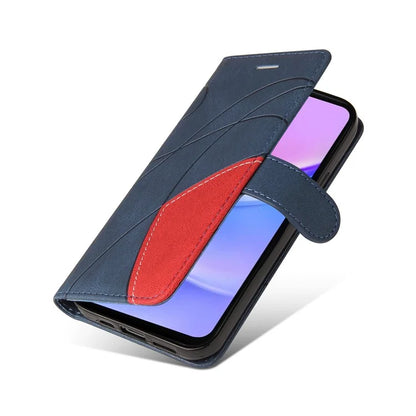 KT Leather Series-1 For Samsung Galaxy A16 5G Leather Case Color Splicing Phone Cover Wallet Stand