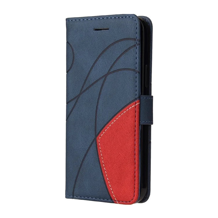 KT Leather Series-1 For Samsung Galaxy A16 5G Leather Case Color Splicing Phone Cover Wallet Stand