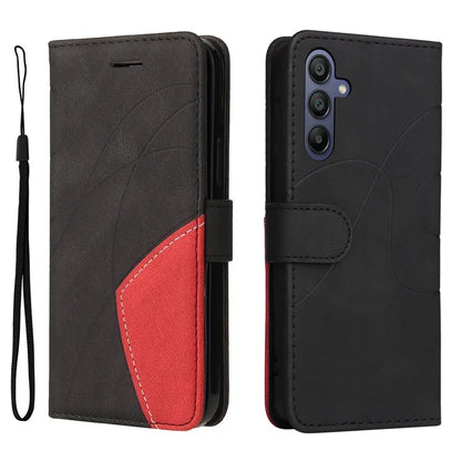 KT Leather Series-1 For Samsung Galaxy A16 5G Leather Case Color Splicing Phone Cover Wallet Stand