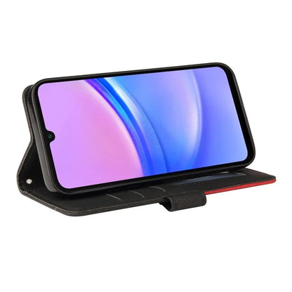 KT Leather Series-1 For Samsung Galaxy A16 5G Leather Case Color Splicing Phone Cover Wallet Stand