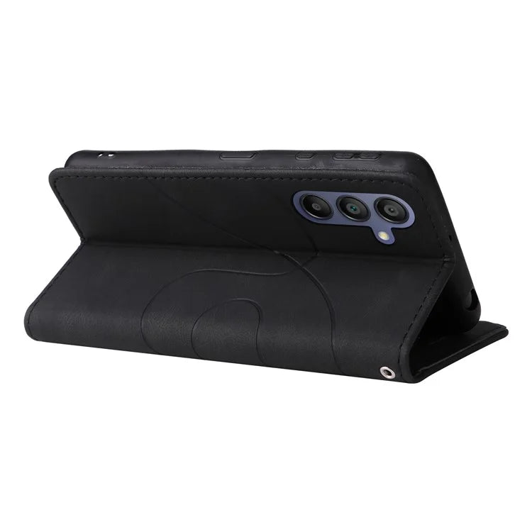 KT Leather Series-1 For Samsung Galaxy A16 5G Leather Case Color Splicing Phone Cover Wallet Stand