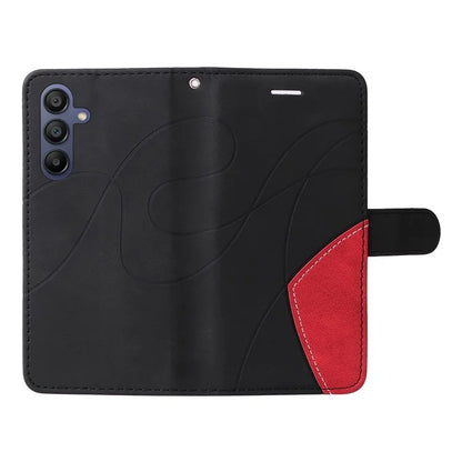 KT Leather Series-1 For Samsung Galaxy A16 5G Leather Case Color Splicing Phone Cover Wallet Stand