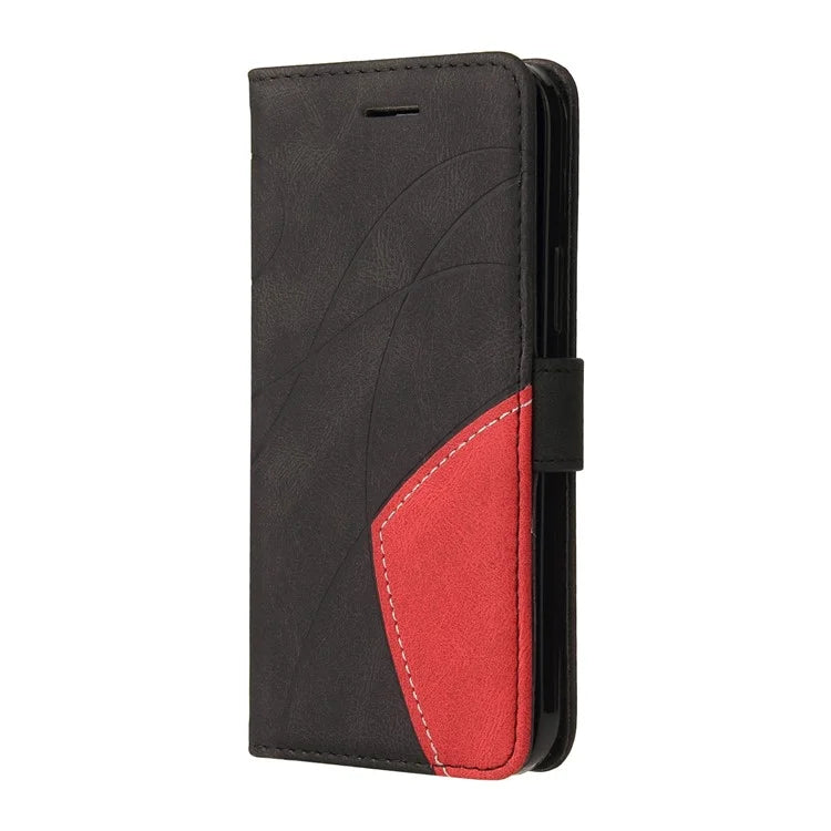 KT Leather Series-1 For Samsung Galaxy A16 5G Leather Case Color Splicing Phone Cover Wallet Stand