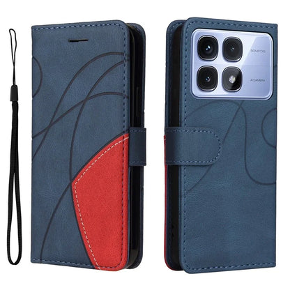 KT Leather Series-1 For Xiaomi Redmi K70 Ultra Leather Case Color Splicing Phone Cover Wallet Stand