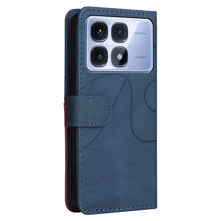 KT Leather Series-1 For Xiaomi Redmi K70 Ultra Leather Case Color Splicing Phone Cover Wallet Stand