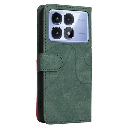 KT Leather Series-1 For Xiaomi Redmi K70 Ultra Leather Case Color Splicing Phone Cover Wallet Stand