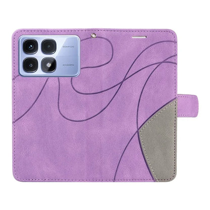 KT Leather Series-1 For Xiaomi Redmi K70 Ultra Leather Case Color Splicing Phone Cover Wallet Stand