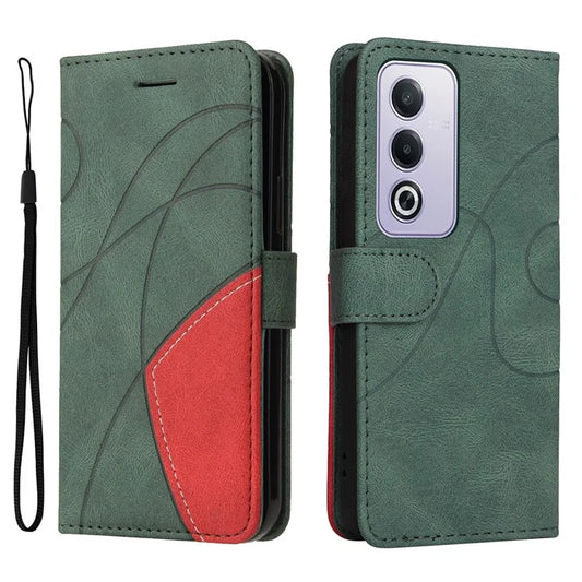 KT Leather Series-1 For Oppo A3 Pro (Global) 5G  /  A3 Pro (India) 5G Leather Case Color Splicing Phone Cover Wallet Stand