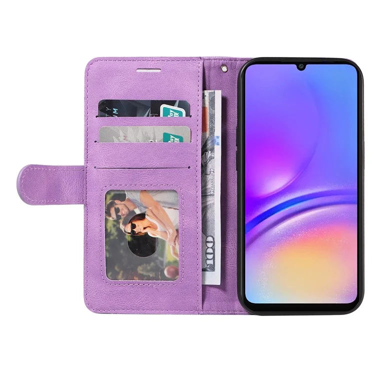 KT Leather Series-1 For Samsung Galaxy A06 Leather Case Color Splicing Phone Cover Wallet Stand