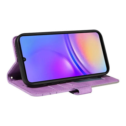 KT Leather Series-1 For Samsung Galaxy A06 Leather Case Color Splicing Phone Cover Wallet Stand