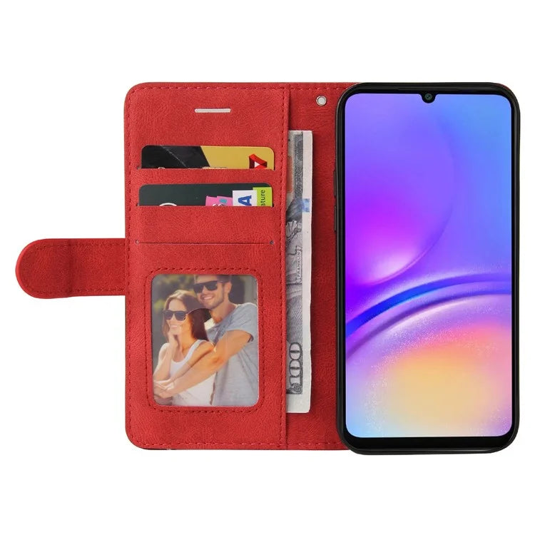 KT Leather Series-1 For Samsung Galaxy A06 Leather Case Color Splicing Phone Cover Wallet Stand