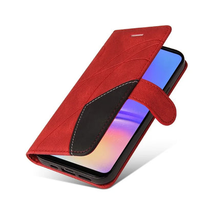 KT Leather Series-1 For Samsung Galaxy A06 Leather Case Color Splicing Phone Cover Wallet Stand