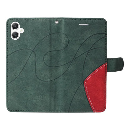 KT Leather Series-1 For Samsung Galaxy A06 Leather Case Color Splicing Phone Cover Wallet Stand