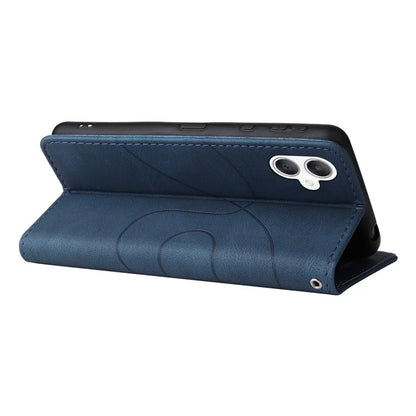 KT Leather Series-1 For Samsung Galaxy A06 Leather Case Color Splicing Phone Cover Wallet Stand