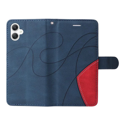 KT Leather Series-1 For Samsung Galaxy A06 Leather Case Color Splicing Phone Cover Wallet Stand