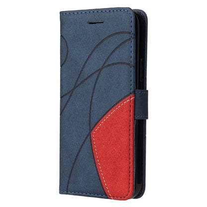KT Leather Series-1 For Samsung Galaxy A06 Leather Case Color Splicing Phone Cover Wallet Stand