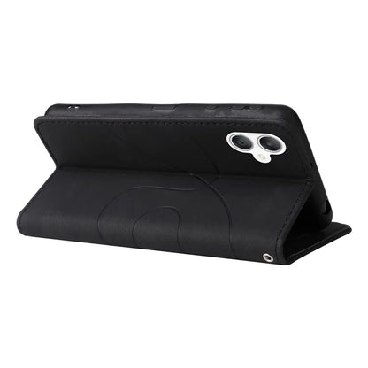 KT Leather Series-1 For Samsung Galaxy A06 Leather Case Color Splicing Phone Cover Wallet Stand