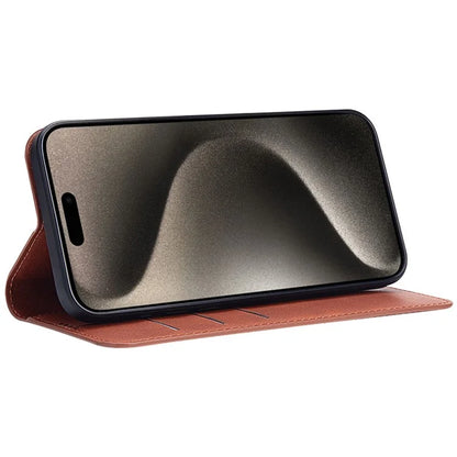 IMAK For iPhone 15 Pro Max Case Wallet PU Leather Phone Cover Stand View