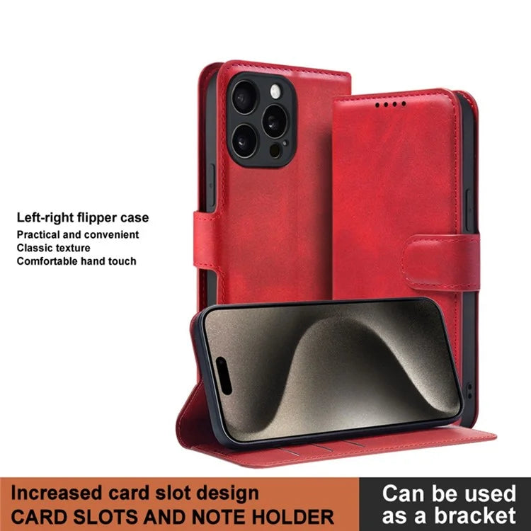 IMAK For iPhone 15 Pro Max Case Wallet PU Leather Phone Cover Stand View