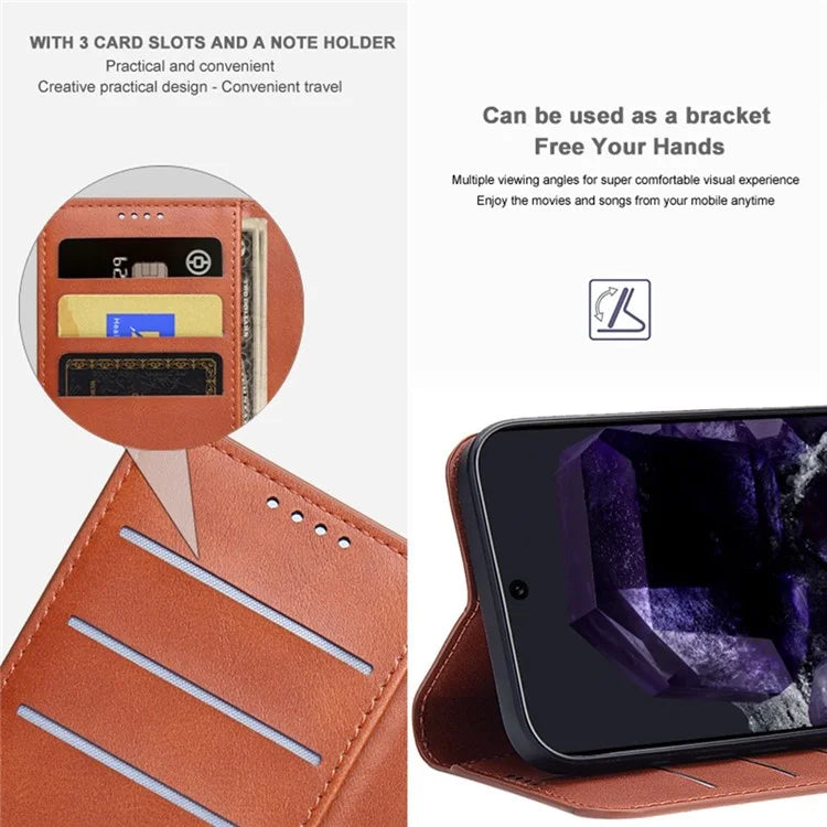 IMAK For iPhone 15 Pro Max Case Wallet PU Leather Phone Cover Stand View
