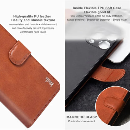 IMAK For iPhone 15 Pro Max Case Wallet PU Leather Phone Cover Stand View