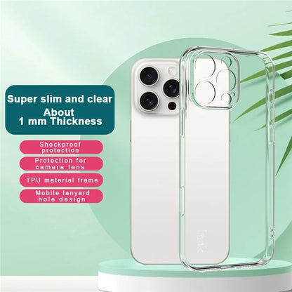 IMAK UX-5 Series for iPhone 16 Pro Max Clear Case Soft TPU Ultra Thin Phone Cover