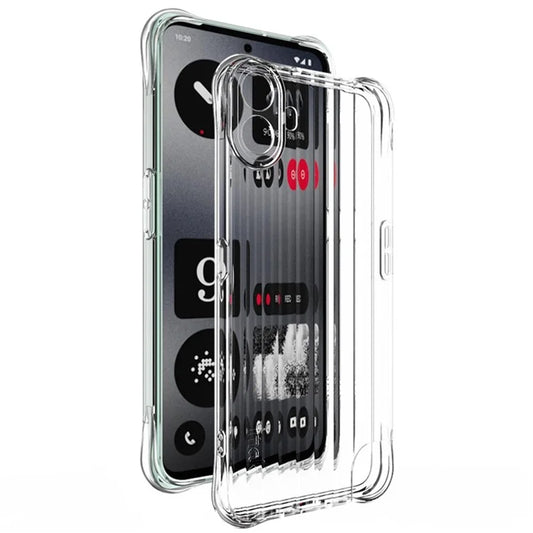 IMAK For Nothing CMF Phone 1 Case Corrugated Texture Airbag Anti-drop TPU Phone Cover - Transparent