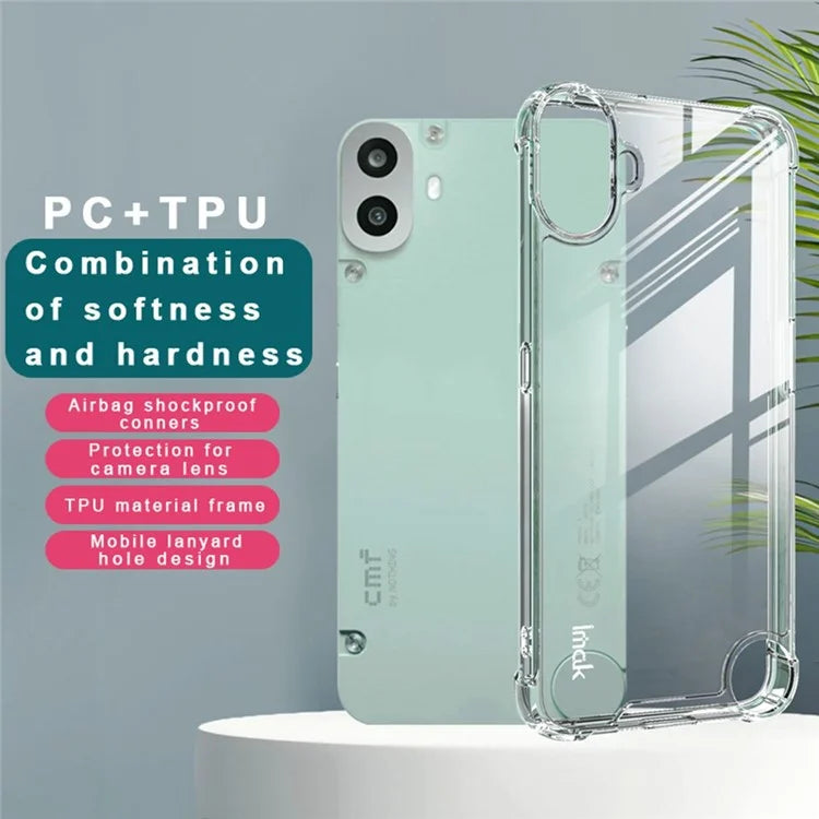 IMAK For Nothing CMF Phone 1 Case PC+TPU Clear Phone Cover Drop-Proof