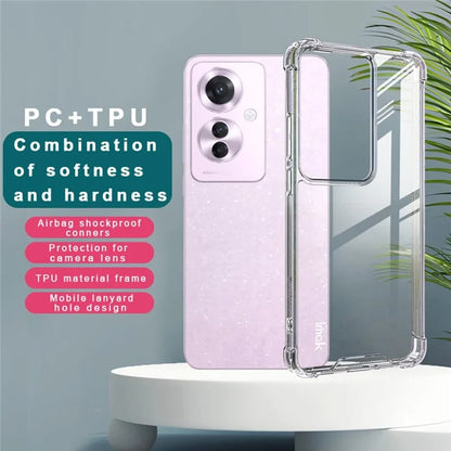 IMAK For Oppo F25 Pro 5G / Reno11 F 5G / Reno11 A 5G Case PC+TPU Transparent Phone Cover