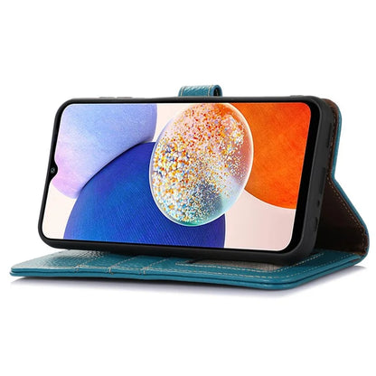 For Samsung Galaxy A16 5G Case RFID Blocking Genuine Cow Leather Phone Cover