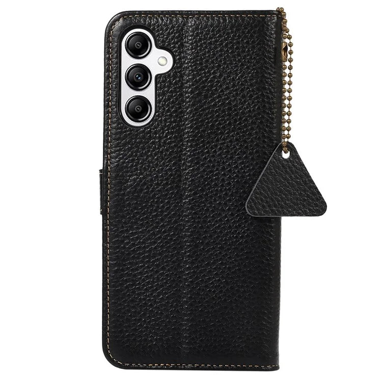 For Samsung Galaxy A16 5G Case RFID Blocking Genuine Cow Leather Phone Cover
