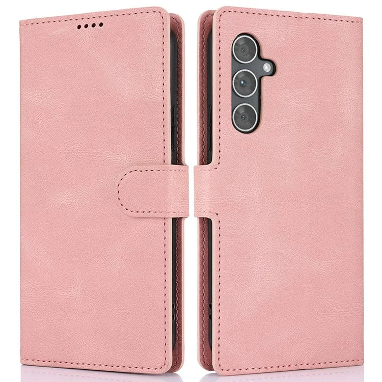 For Samsung Galaxy S24 FE Case PU Leather Phone Cover with Wallet Stand View