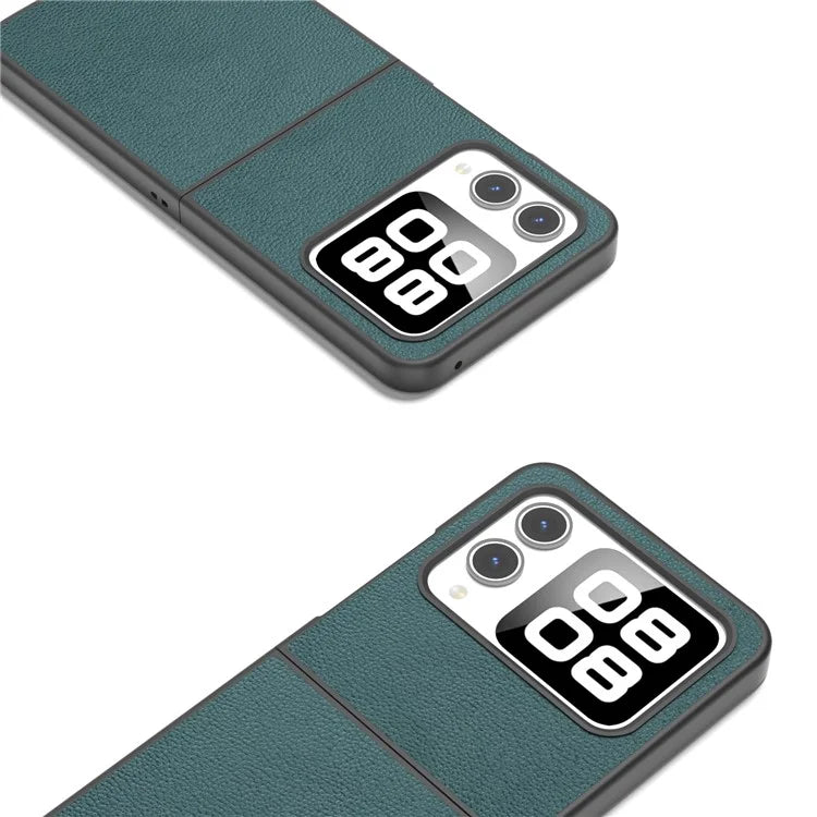 ABEEL For Huawei nova Flip 5G Case Genuine Leather Litchi Texture Phone Cover