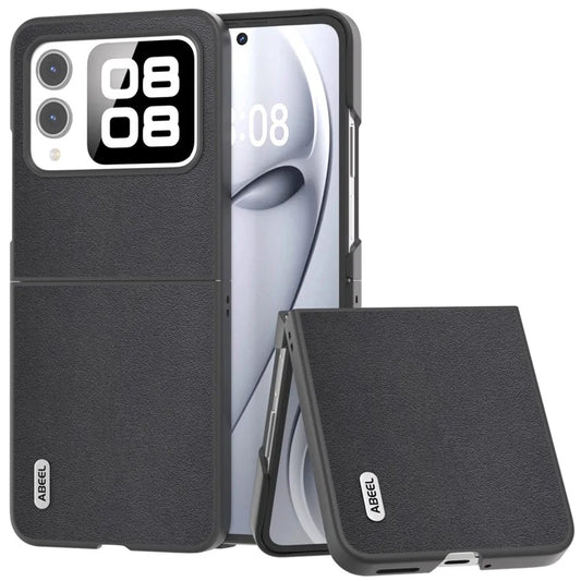 ABEEL For Huawei nova Flip 5G Case Texture Genuine Leather Phone Cover Protector