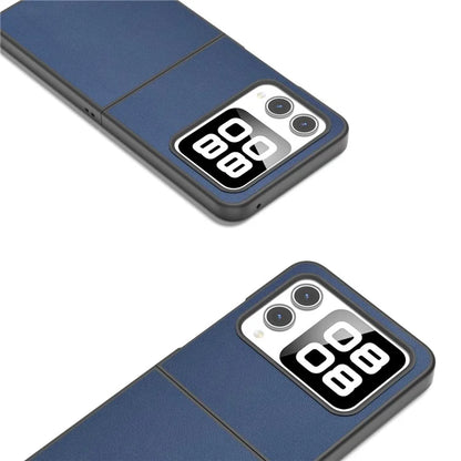 ABEEL For Huawei nova Flip 5G Case Texture Genuine Leather Phone Cover Protector