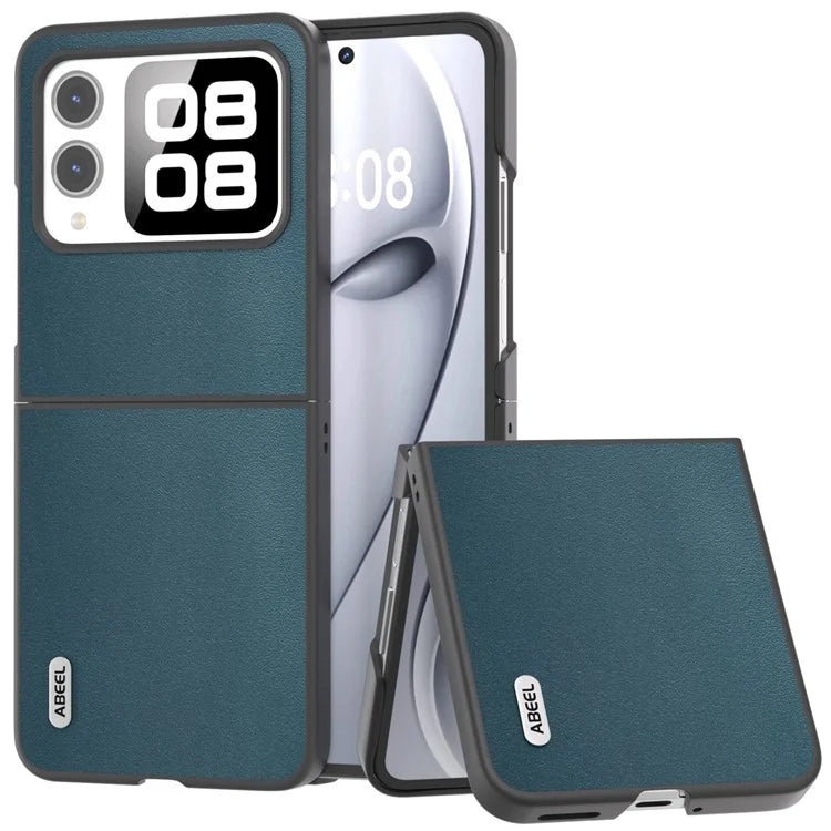 ABEEL For Huawei nova Flip 5G Case Texture Genuine Leather Phone Cover Protector