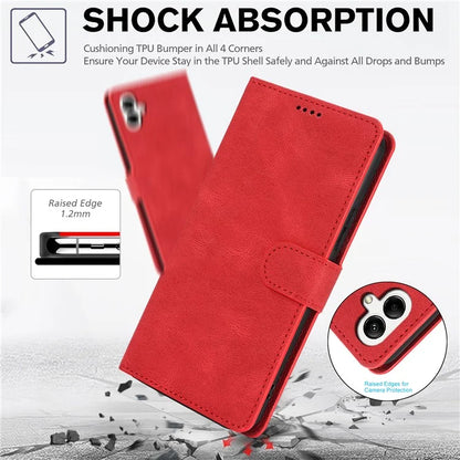 For Samsung Galaxy A06 Case PU Leather Phone Cover with Wallet Stand View