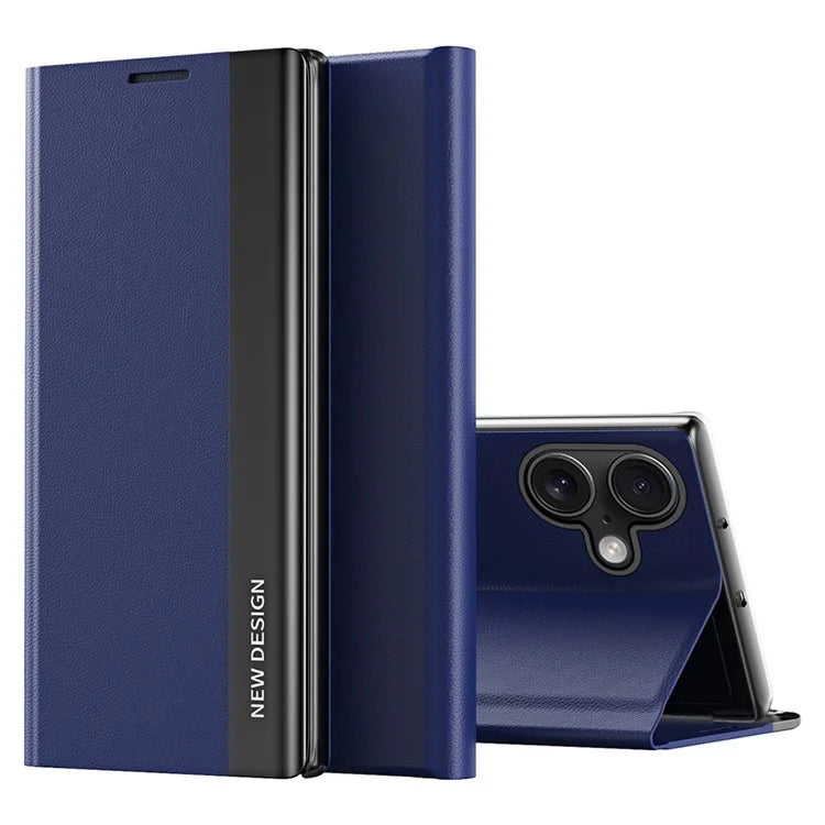 For iPhone 16 Plus Case Anti-Drop Leather Phone Cover with Stand