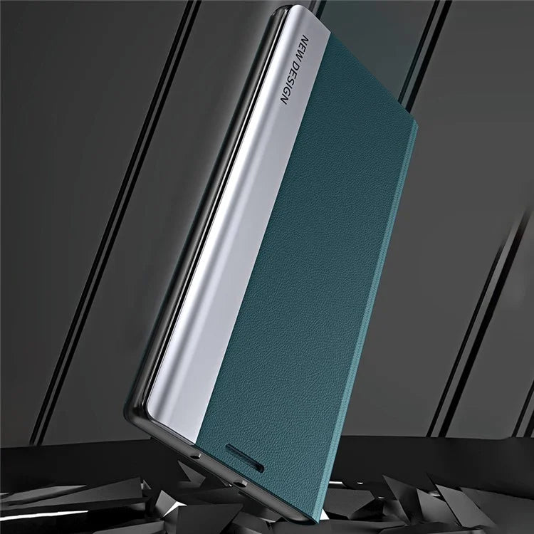 For iPhone 16 Plus Case Anti-Drop Leather Phone Cover with Stand