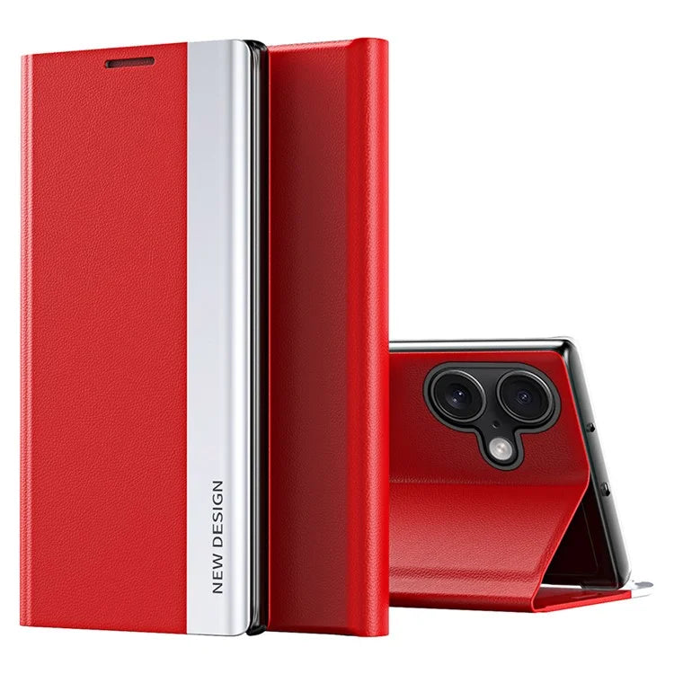 For iPhone 16 Plus Case Anti-Drop Leather Phone Cover with Stand