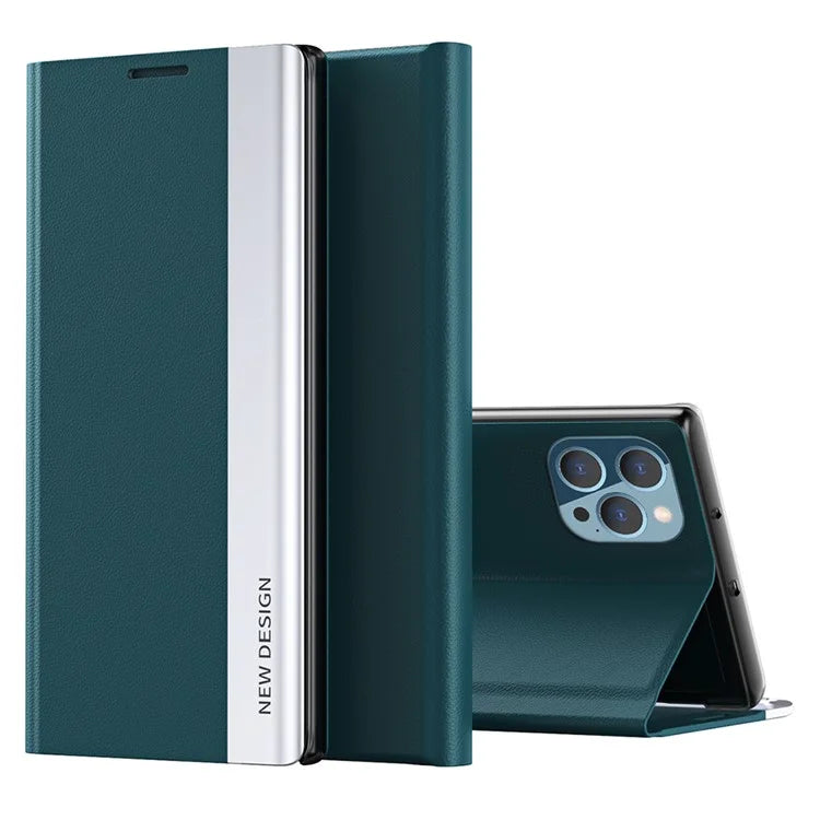 For iPhone 16 Pro Case Anti-Drop Leather Phone Cover with Stand