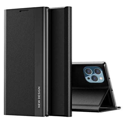 For iPhone 16 Pro Case Anti-Drop Leather Phone Cover with Stand