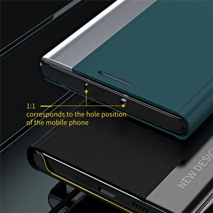 For iPhone 16 Pro Case Anti-Drop Leather Phone Cover with Stand