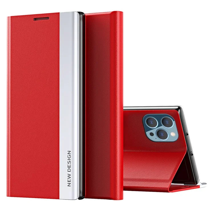 For iPhone 16 Pro Case Anti-Drop Leather Phone Cover with Stand
