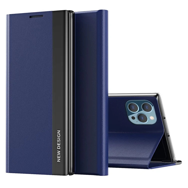 For iPhone 16 Pro Case Anti-Drop Leather Phone Cover with Stand