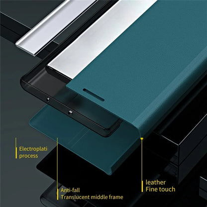 For iPhone 16 Pro Case Anti-Drop Leather Phone Cover with Stand