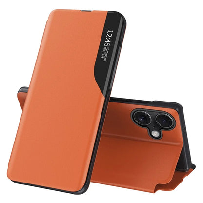 For iPhone 16 Case View Window Full Protection Leather Phone Cover