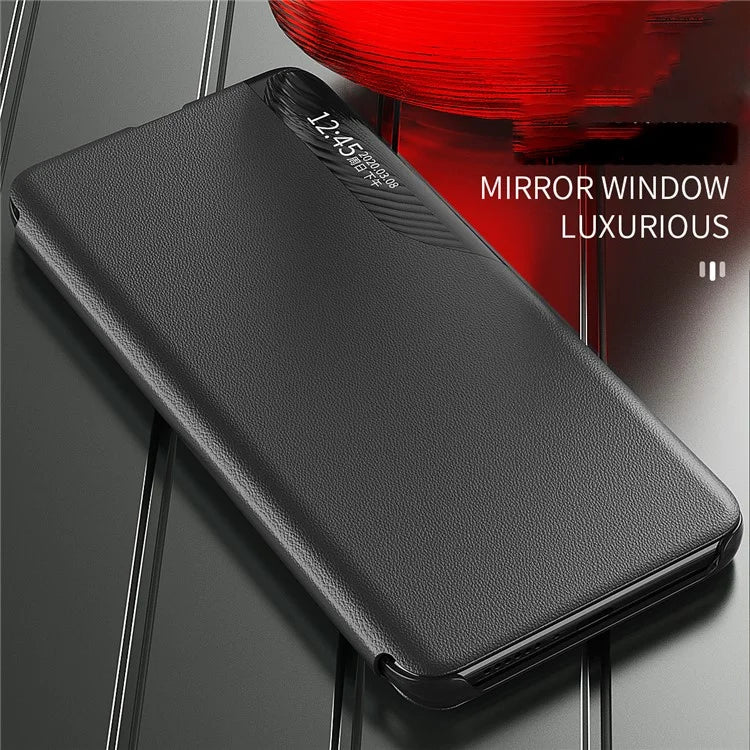 For iPhone 16 Case View Window Full Protection Leather Phone Cover